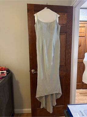 Emery Sage Beaded High-Low Slip Dress